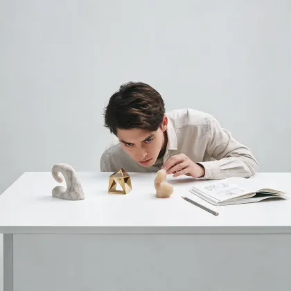 Design lead reviewing gift objects