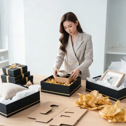 Packaging coordinator with gift boxes