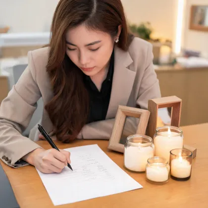 Client advisor preparing a shortlist